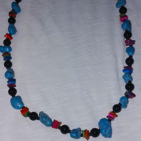 Handcrafted Natural Genuine Turquoise Necklace - Picture 6 of 8